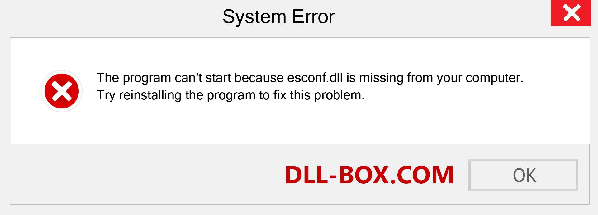  esconf.dll file is missing?. Download for Windows 7, 8, 10 - Fix  esconf dll Missing Error on Windows, photos, images